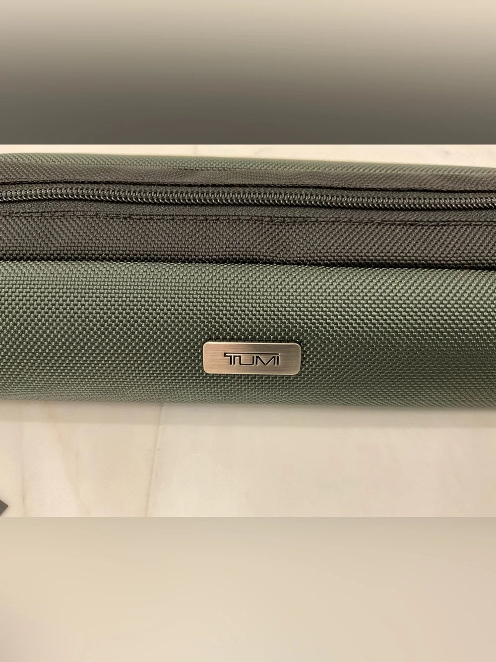 NEW - TUMI Zippered Ballistic Nylon Pencil Case - Cord Pouch - SPRUCE GREEN